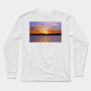 Orange & Blue Sunset Long Sleeve T-Shirt